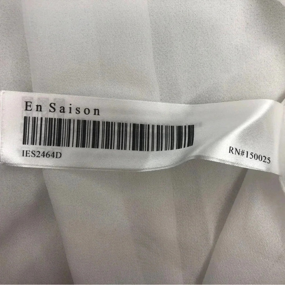 En Saison Nala Ruffled Wrap Midi Dress | White  | Size M Costal Cowgirl Beach - Picture 2 of 10